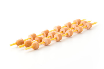 sausage with spagetti noodle
