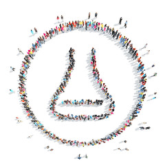 people in the shape of medical flask.