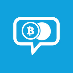 Bitcoin coin message icon
