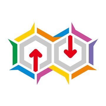 Logo penta arrow icon abstract vector