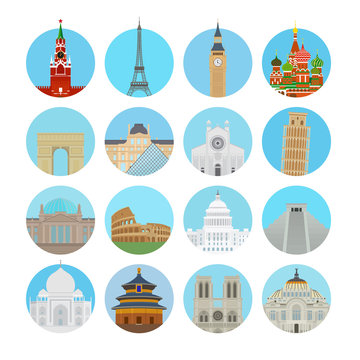 World Landmarks Icons