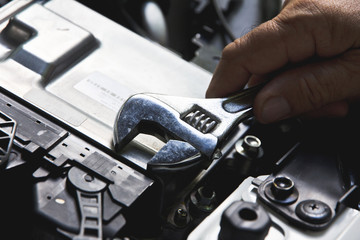 Professional car mechanic, auto repair concept