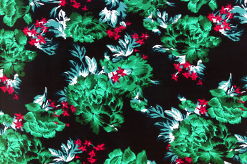 vintage style of tapestry flowers fabric pattern background