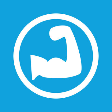 Muscular arm sign icon
