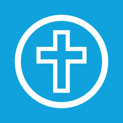 Christian cross sign icon