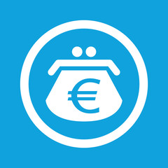 Euro purse sign icon