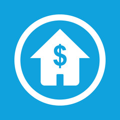 Dollar house sign icon