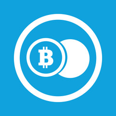 Bitcoin coin sign icon