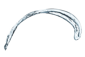 water splashing in the air, isolated on white background