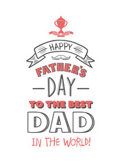 Fathers day greeting vector