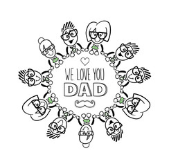 Fathers day greeting vector