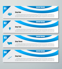 Design clean number banners template.graphic or website layout.