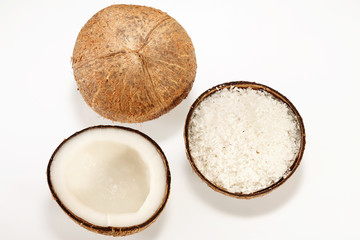 Coconut isolated on white Background