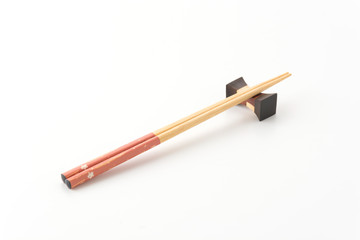 chopsticks isolated on white background