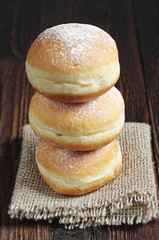 Stack of berliner donuts