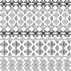 Fototapeta premium Hand drawn ethnic tribal pattern
