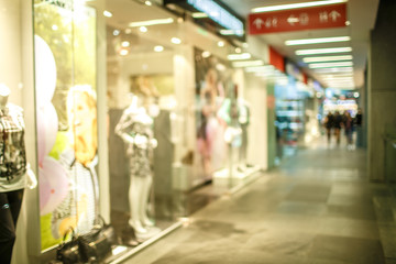 Abstract background of shopping mall, shallow depth of focus