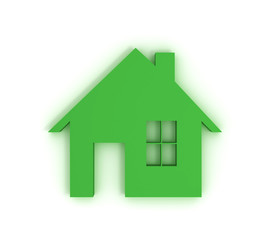 Green house with clipping path