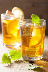 ice tea with lemon and melissa