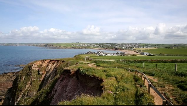 South west coast path towards Thurlestone South Devon England UK