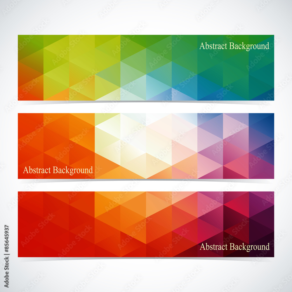Poster modern colorful set of vector banners for your design