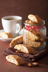 traditional italian cantuccini cookies and coffee
