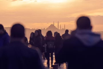 Deurstickers People in istanbul © Koraysa