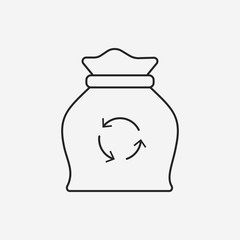 trash bag line icon