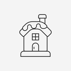 Fototapeta premium Christmas house icon