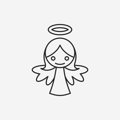 angel line icon