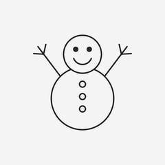 snowman line icon