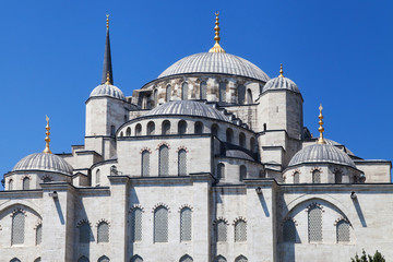 Fototapeta na wymiar East facade of the Blue Mosque