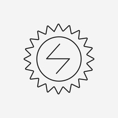 Environmental protection concept solar energy line icon