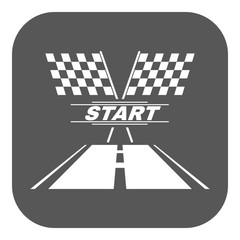 The start icon. Start symbol. Flat