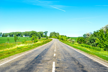 A road at ukrainian countryside.