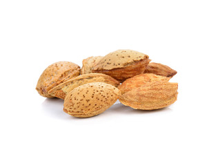 almond nuts isolated on white background