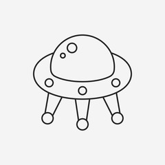 Space UFO line icon