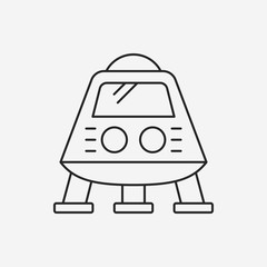 Space UFO line icon