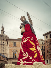 VALENCIA, SPAIN - MARCH 20: Virgen de los Desemparados in Fallas
