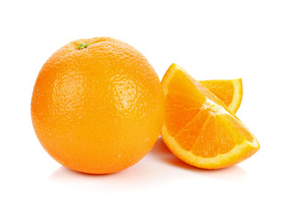 Orange fruit isolated on white background