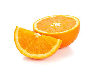 Orange fruit isolated on white background