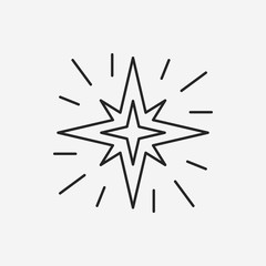 Space star line icon