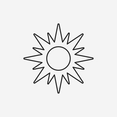 Space sun line icon