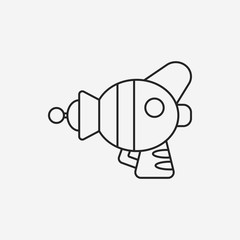 Space Gun line icon