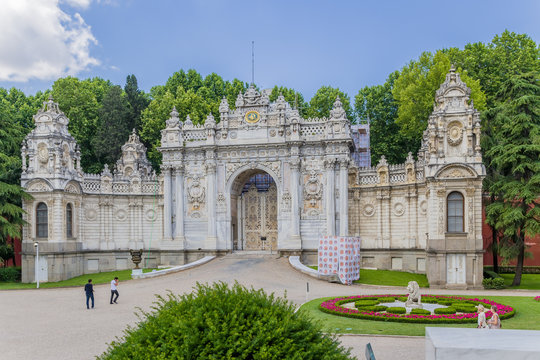 Istanbul, Turkey. North Gate Dolmabahce Palace