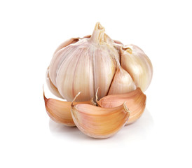 garlic isolated on white background
