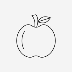 fruits apple line icon