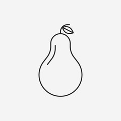 fruits pear line icon