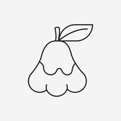 fruits wax-apple line icon