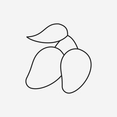 fruits mango line icon